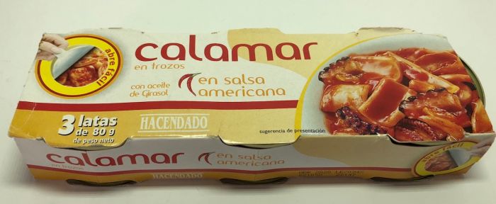 Кальмары в соусе Hacendado Испания 240гр