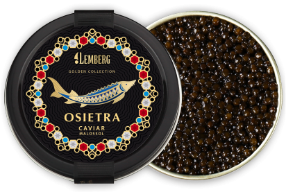 Икра Черная Осетровая Лемберг 100гр Lemberg Osietra Caviar Malossol